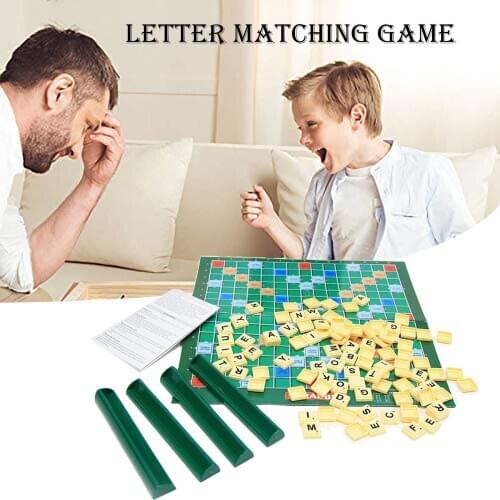 Scrabble Board Game Family Kids Adults Educational Toy Puzzle Game Toy Scrabble Game Letter Words Panel Set Educational Toy Hot