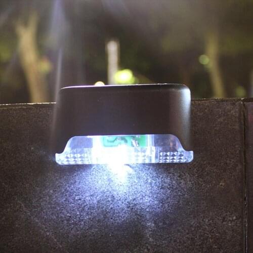 4 Pcs/set Outdoor Lighting LED Wall Lamps Waterproof Stair Lights Solar Powered Courtyard Street Lamps Decoration For Garden