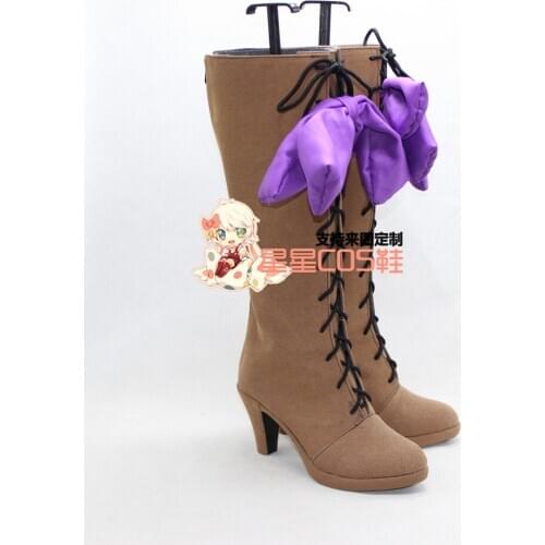 Black Butler Kuroshitsuji Alois Trancy High Heel Brown Cosplay Shoes Boots X002