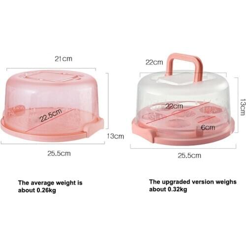 Portable Cake Storage Box Round Birthday Cake Box Kitchen Wedding Baking Container HFing