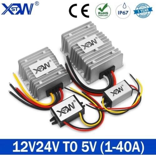 Power supply Converter DC DC 12V 24V to 5V Voltage Converter 1A 3A 5A 15A 20A 30A 40A 75W 150W Step Down Buck 5V Converter CE