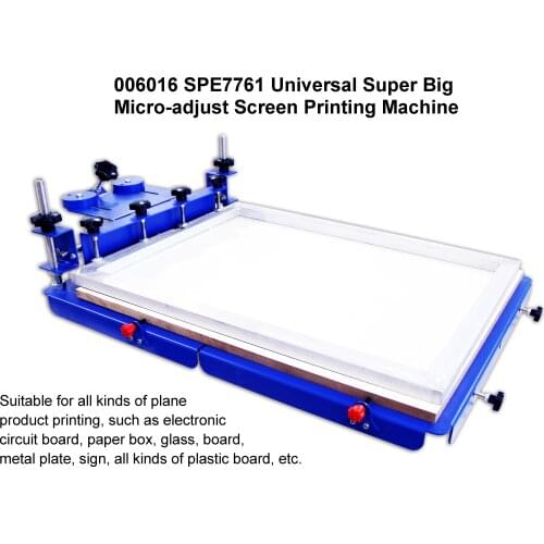 INTBUYING 1 Color Screen Printing Machine Screen Printer DIY Micro Adjustable for T-Shirt Box Board 30x24Inches