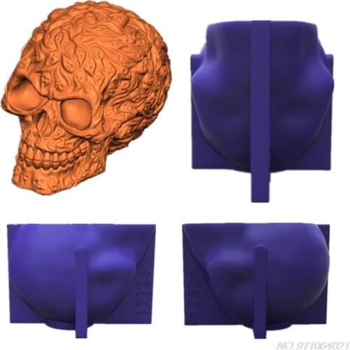 Ghost 3D Skull Home Decorations Epoxy Resin Mold Ornaments Casting Silicone Mould for DIY Crafts Plaster Candle Making wholesale