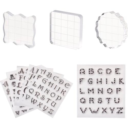 Silicone Stamps Acrylic Stamping Blocks Tools Transparent Seal Stamp for DIY Scrapbooking Photo Album Decorative Jewelry Making