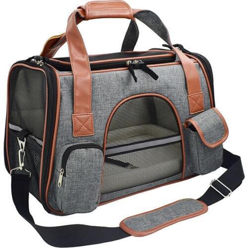 Pet Travel Carrier Bag Breathable Portable Car Seat Backpack Travel Carrier Bag for Dogs or Cats Airplane Approved