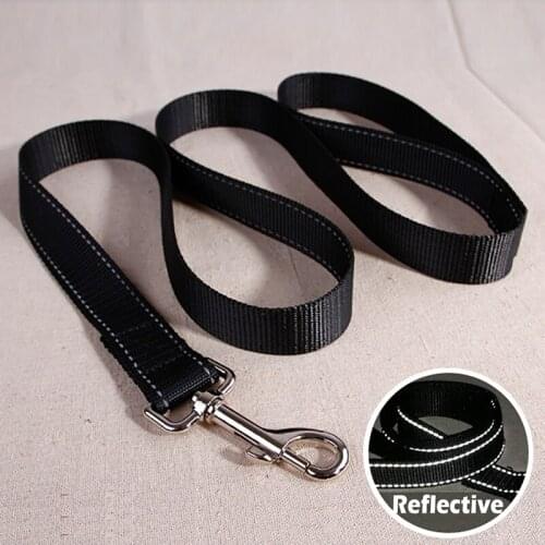 125cm Reflective Big Dog Leash Nylon Leash for French Bulldog Labrador Small Dog Leash Safety Training Outdoor Dogs Accessories