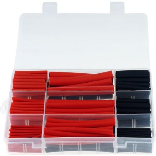 270PCS 3:1 With Glue Dual Wall PE Heat Shrinkable Tube Shrinking Assorted Wrap Wire Cable Polyolefin Insulated Sleeve Tubing Set