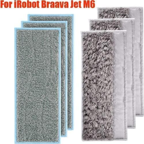 For iRobot Braava Jet M6 Robot Vacuum Cleaner Dry Wet Mop Cleaner Cloth Rag Parts Washable Mop Cloths Rags Pads Accessories