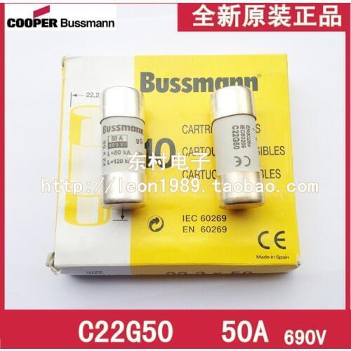 US Bussmann fuse C22G32 C22G40 C22G50 50A 690V 22 times; 58mm