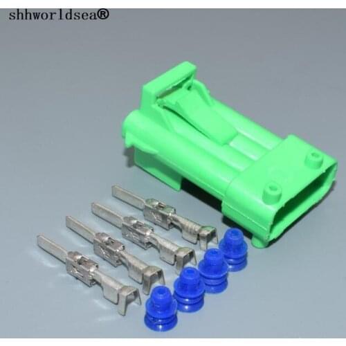 Worldgolden 3.5mm 4 Pin Auto Male plug,car Oxygen sensor plug connector for Beverly, Chery, Citroen etc. Green color