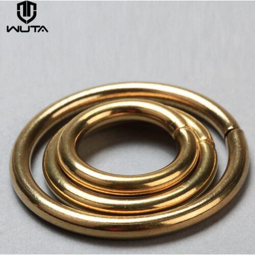 WUTA Solid Brass Open O Rings Round Jump Ring Non Welded Webbing Bag luggage Belt Dog Collar Loop Leather Accessories 2/5/10pcs