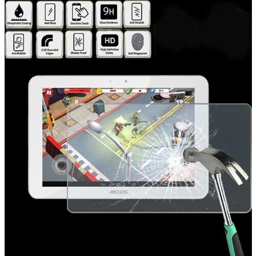 Tablet Tempered Glass Screen Protector Cover for ARCHOS 101 Platinum - Anti Fingerprint Screen Film Protector Guard Cover