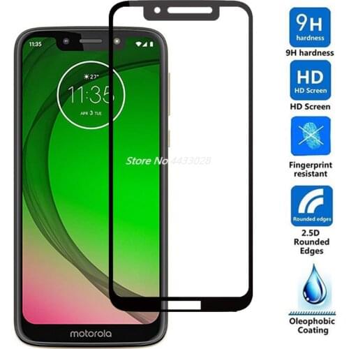 3D 9H Full Glue Cover Black Tempered Glass For Motorola Moto G7 Play Screen Protector For Moto G7play Protective Film Glass