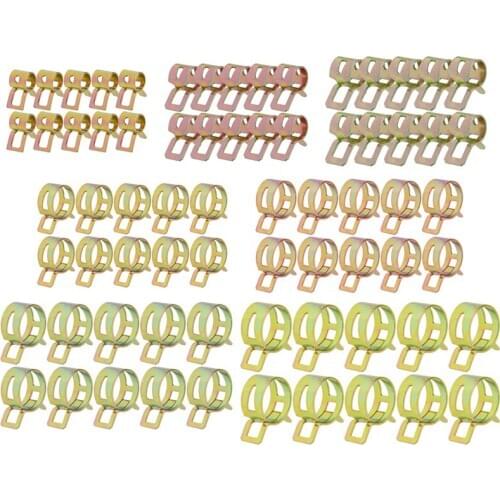 10Pcs 5-22mm Spring Clip Fuel Line Hose Water Pipe Air Tube Clamps Fastener