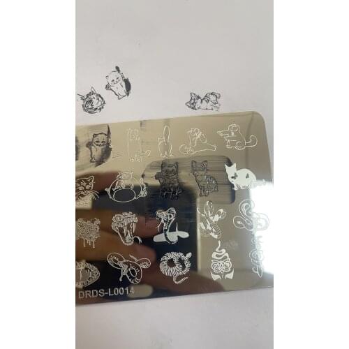 1 Nail Stamping Plate Animal Print Nail Art Stamping Plate Nail Stamp For DIY Nail Stamping Tool Stamping Plate 6X12( Black )