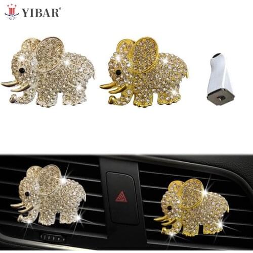 1Pc Elephant Car Aroma Vent Clip Car Air Outlet Perfume Clip Car Ornaments