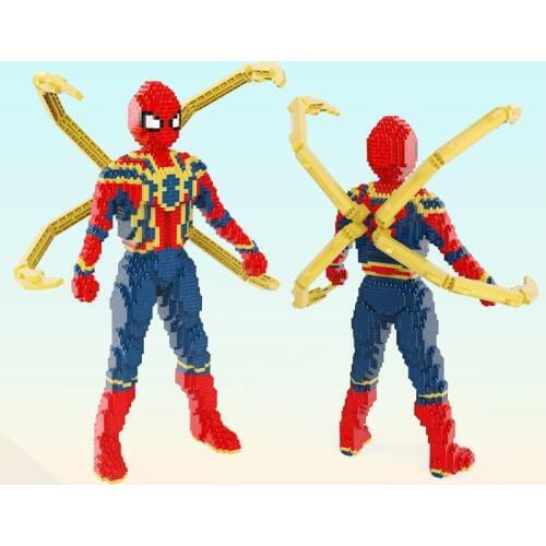 2648pcs Block 1035 Building Super Hero Spiderman Figure America Diamond Micro Blocks Captain Bricks Figure Toy For Children