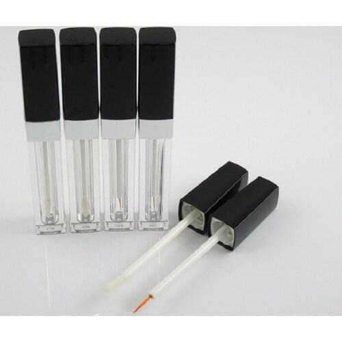 3.5 ML Lipgloss Container DIY Square AS Refillable Cosmetic Packaging Eyelash Growth Liquid Tube Empty Clear Lip Gloss Tube