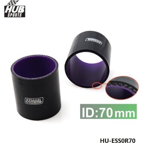 2.75" 70mm 4-Ply Straight Silicone Hose Intercooler Coupler Tube Pipe BLACK For TOYOTA CELICA GT4 GT-Four ST205 HU-ESS0R70