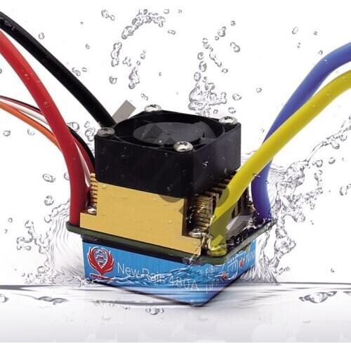 480A Waterproof Brushed ESC Speed Controller with 5V/3A BEC for 1/10 RC Crawler SCX10 D90 Traxx Tamiya HSP RC Car