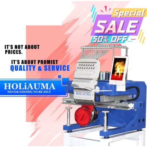 15 Needles Single Head Computer Embroidery Machine with single sequin device and easy cording device