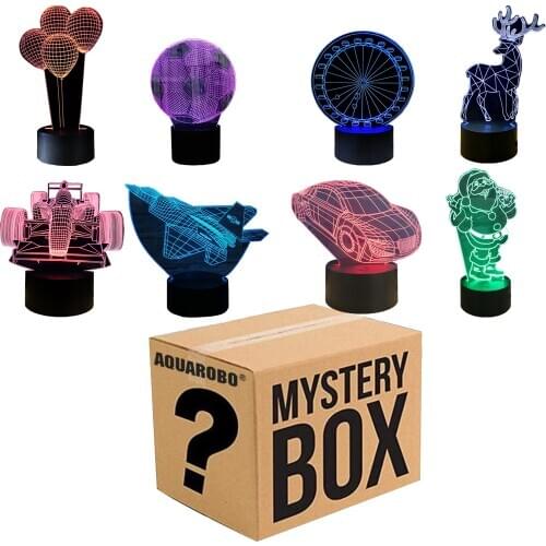 Aquarobo 3D Symphony LED Night Light, Multi-Color USB Table Lamp-Chance To Win 1-5 Night Lights, Randomly Selected