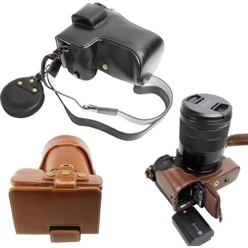 PU leather Camera Case Bag Cover For Sony A9 a9 A7III A7M3 A7RIII A7RM3 A7 III Markiii A73 With strap Battery Opening