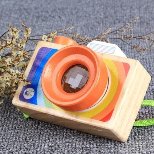 Logwood Baby Wooden Camera Kaleidoscope Montessori Educational Learning Toys For Children gift toys TL-331 Shipping