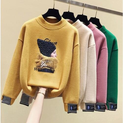 Children sweatshirts pullovers print girls clothes autumn casual kids cotton sweater basic clothing underwear