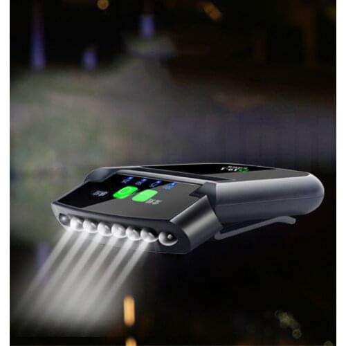 6 LED Mini Rechargeable Headlamp With Motion Sensor Headlight Camping Flashlight Head Light Lamp Camping Cap Flashlight Torch