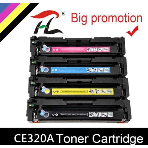 HTL Toner Cartridge Compatible for HP CE320A CE321A CE322A CE323A 128A 320A 320 321 322 323 laserjet CM1415 CM1415fn 1415 CP1525