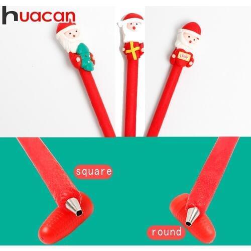HUACAN Diamond Painting Pen DIY Accessories Diamond Embroidery Tools Square/Round Drill Point Pencil Diamond Mosaic Christmas