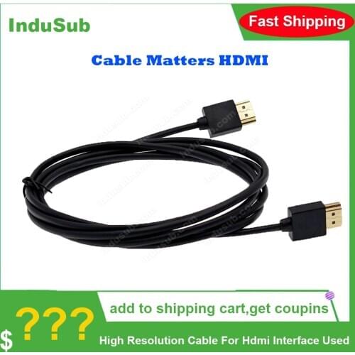 High Resolution Cable For Hdmi Interface Used Cable Matters HDMI cable 3D & 4K rated Ethernet 2m