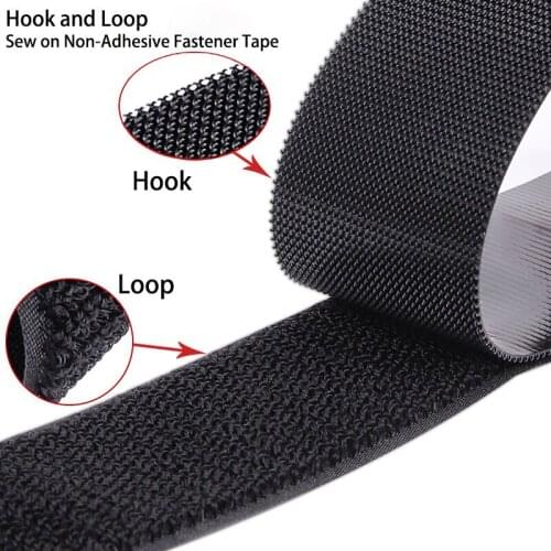 5 Meters High quality Pair loop and hook Sew-on DIY Supplies adhesive fastener Magic tape couture clothing sewing Accessories