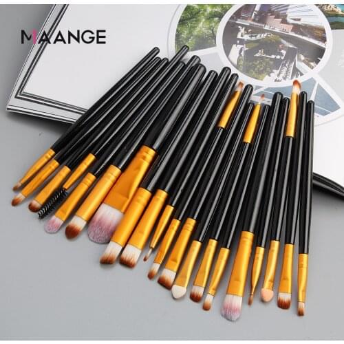 MAANGE 6/15/20 Pcs Makeup Brushes Set Eye Shadow Foundation Powder Eyeliner Eyelash Lip Make Up Brush Cosmetic Beauty Tool Kit