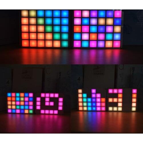 Multi-function LED Cool Music spectrum Colorful Palette Clock DIY Electronic Kit