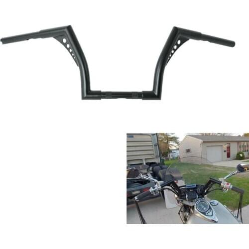 Motorcycle 1.25" Fat 10" Rise Handlebar For Harley Softail Sportster XL 1200 883 FLST FXST
