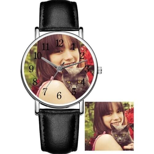 Custom Wris Montre Fille Watch For Girl Ladies Photo Gift