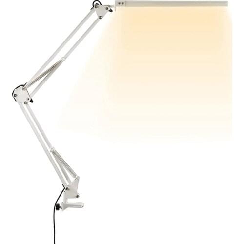 New LED Desk Lamp With Clamp, 10W Swing Arm Desk Lamp, 3 Lighting Modes, Adjustable Table Lamp For Study, Drawing,Office