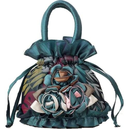 Lace national wind with bucket bag ladies canvas unit price handbag