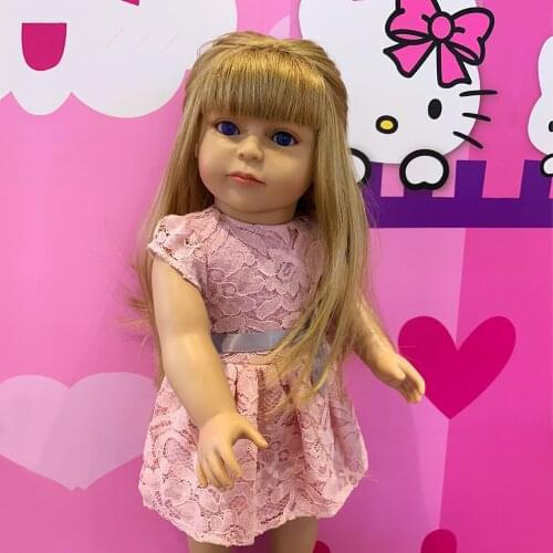 NPKDOLL 45cm Full Body Vinyl Reborn baby American Dolls Realistic Silicone Girls Doll Toys for Children Christmas Gift