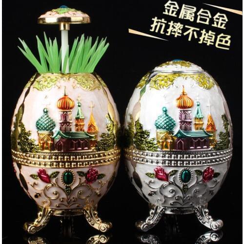 Russian style Metal castle carve Toothpick Holder automatic with bottle opener Hotel desktop decoration toothpick holders YQT032