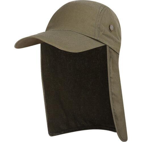 Unisex Fishing Hat Sun Visor Cap Hat Outdoor UPF 50 Sun Protection with Removable Ear Neck Flap Cover for Hiking