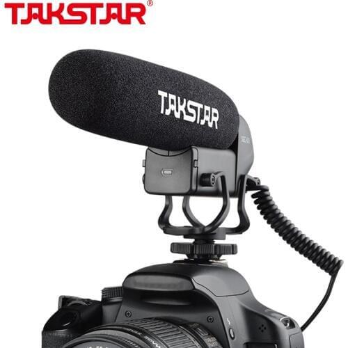 Takstar SGC-600 Shotgun Microphone Super Cardioid Mini Condenser Mic for DSLR DV Cell Phone in Photography Interview Application