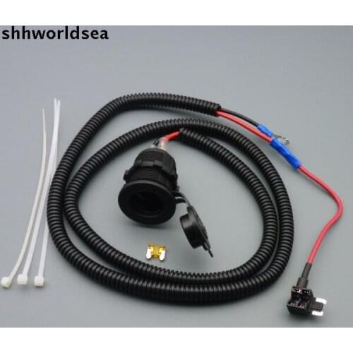 Worldgolden 1m 1.5mm 1/5/50set mirco mini fuse tap 12V Car Cigarette Lighter Socket Wiring Harness Heat Resistance
