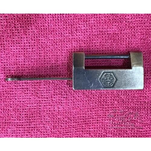Vintage style Brass Engraved antique bronze xi word lock home decoration metal handicraft lock