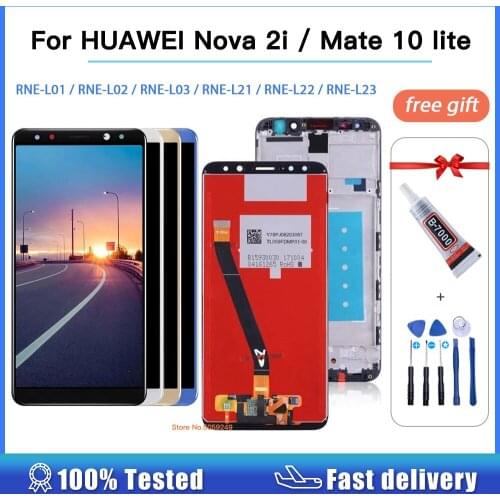 High quality 5.9" LCD Display for HUAWEI Nova 2i LCD Touch Screen with Frame For HUAWEI Mate 10 Lite LCD Nova 2i Display RNE-L21