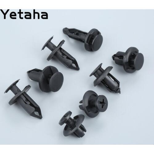 Yetaha 40Pcs Car Plastic Rivet Bumper Fender Retainer Fastener Mud Flaps Pin Push Clips For BMW Mercedes Nissan Toyota Chevy GMC