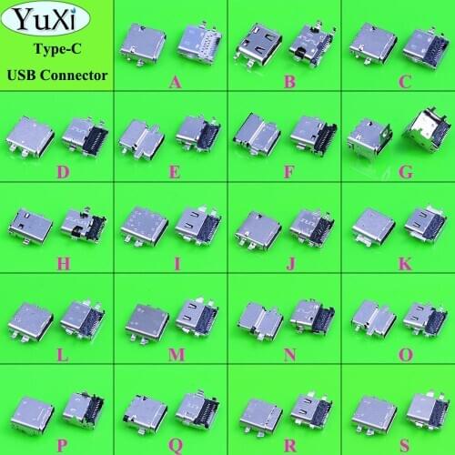 YuXi 1PCS Data Interface Micro 3.1 USB JACK DIY Type-C USB 3.1 Type C Female Socket Connector Charge Dock Port Plug