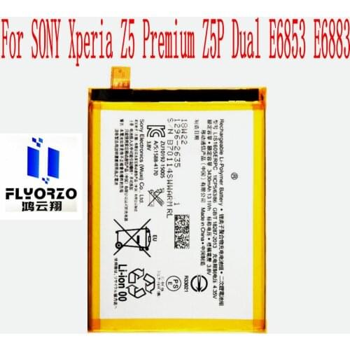 100% Brand new High Quality 3430mAh LIS1605ERPC Battery For SONY Xperia Z5 Premium Z5P Dual E6853 E6883 Mobile Phone